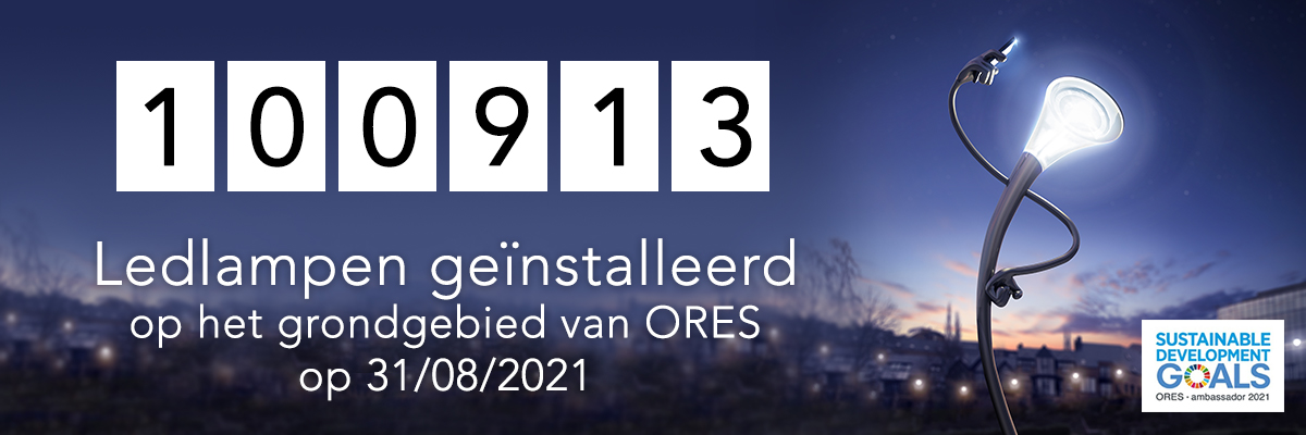 100913 Ledlampen geïnstalleerd op het grondgebied van ORES op 31/08/2021